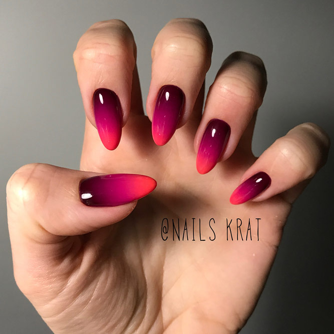 Stunning Burgundy Gradient Ideas #ombrenails #nailsdesign #gradientnails