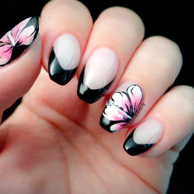 Fantastic Black French Manicure to Try | NailDesignsJournal