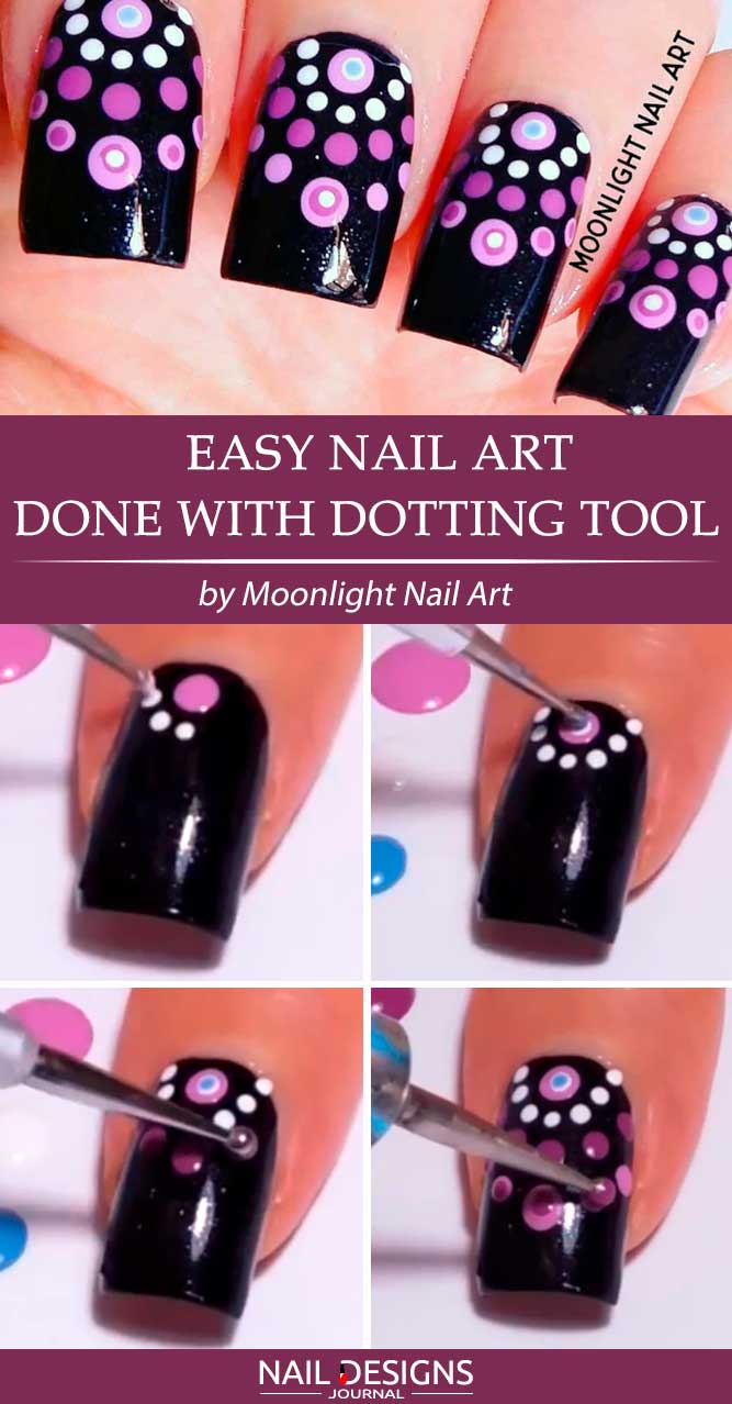 Easy Nail Art Done With Dotting Tool #dotticurenails #simplenaildesigns