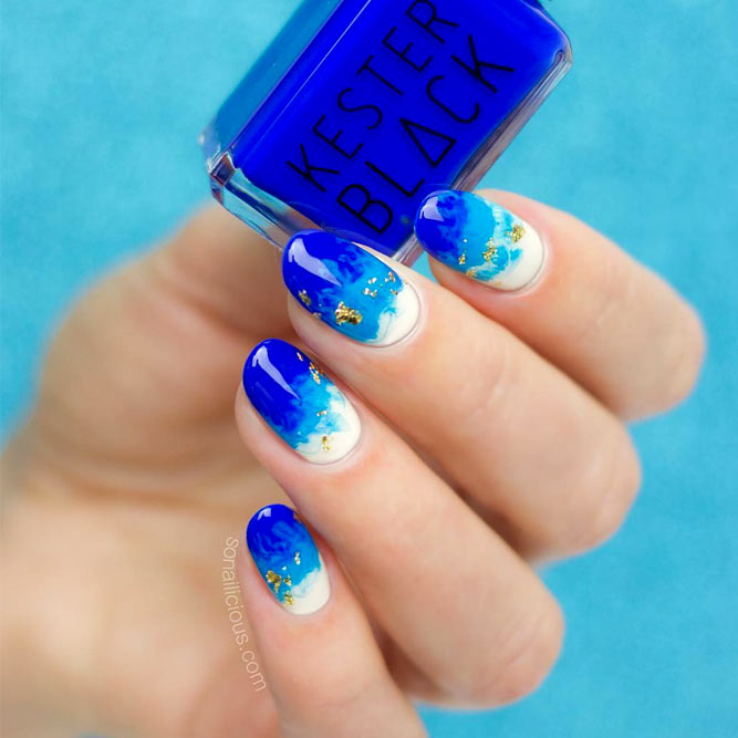 Summer Nails With Cute Beach Sea Theme