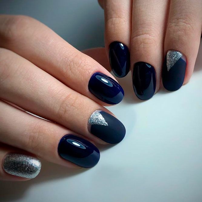 Simple And Stylish Blue Glitter Accents
