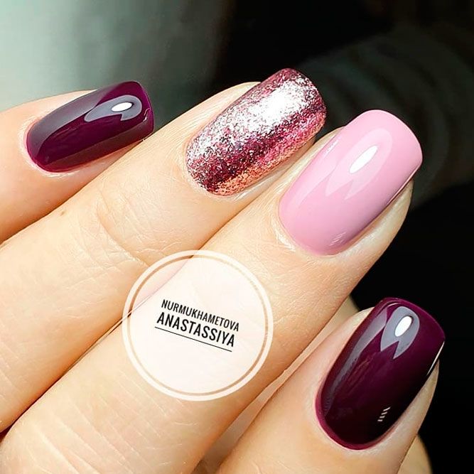 Bold Color Combination With Bright Glitter Accent