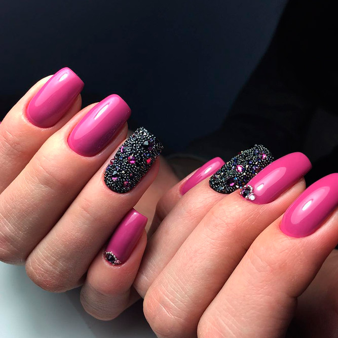 hot pink nail designs