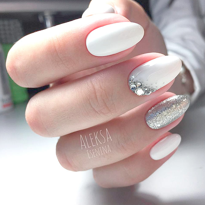 white acrylic nail shapes