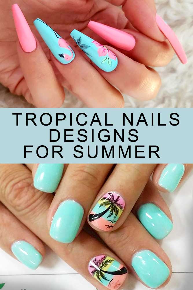 Fresh Tropical Nails Come Out To Play Naildesignsjournalcom