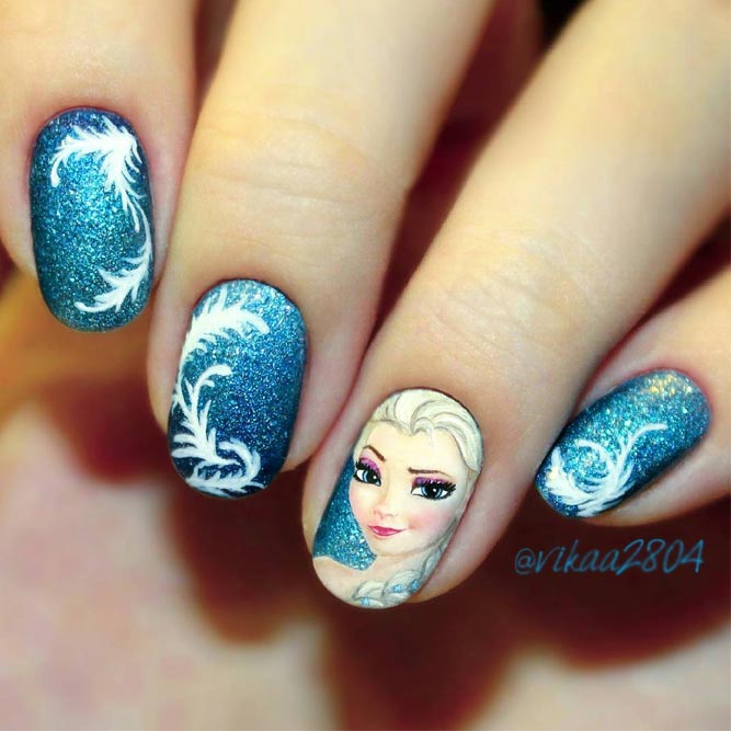 Frozen Nail Art