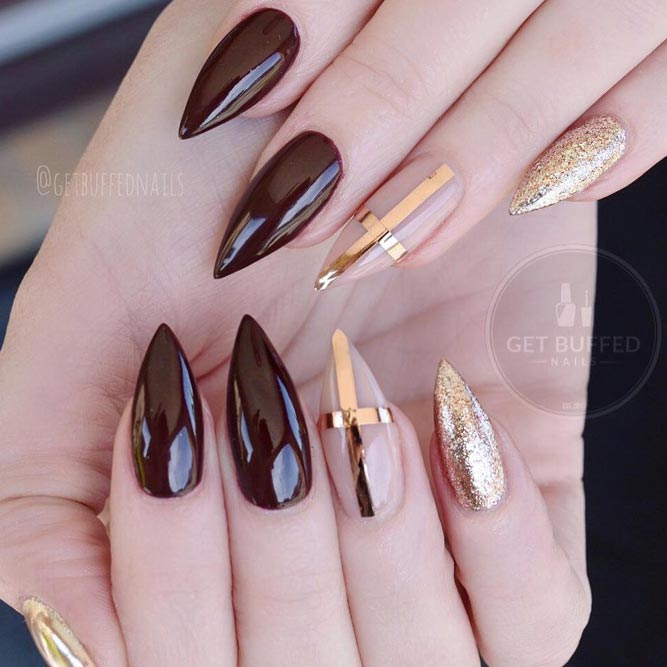 Gold Color Nails Luxury Accents picture 3