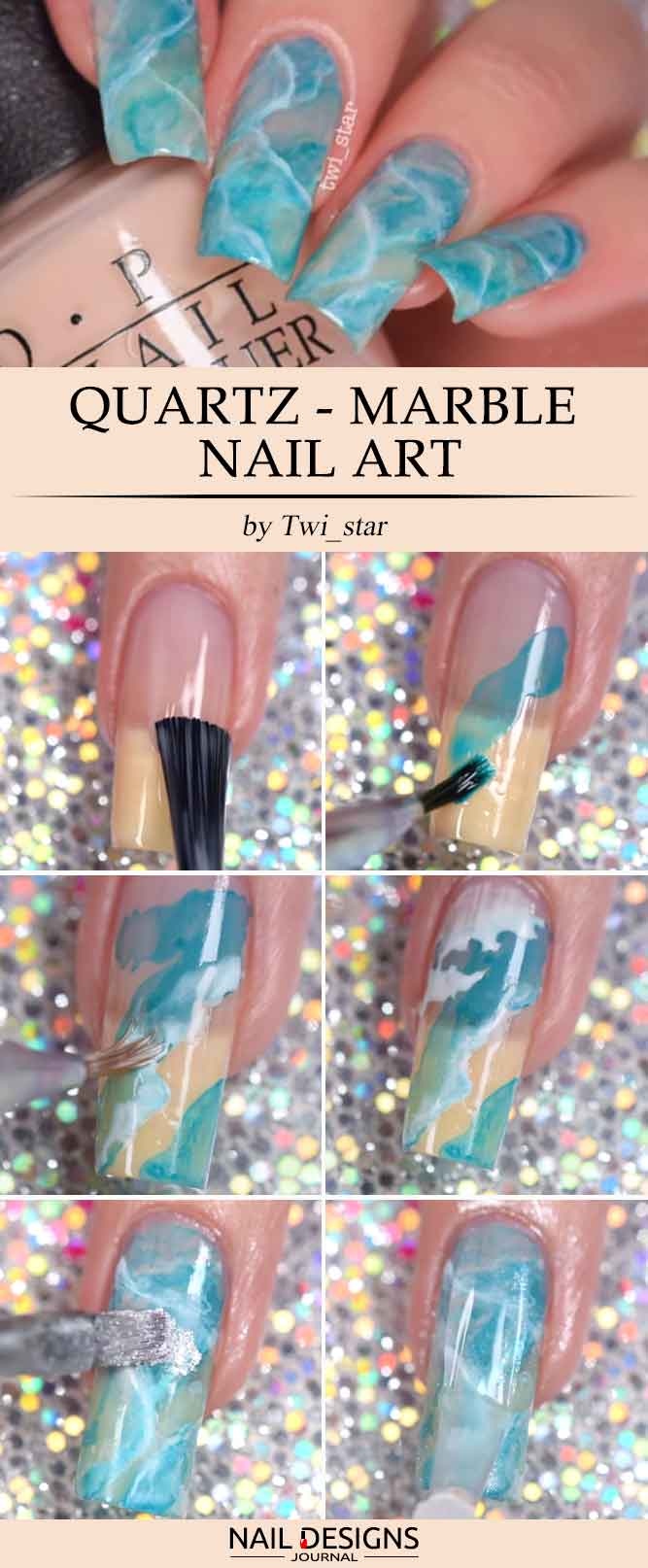 Quartz Marble Nails Art picture 1