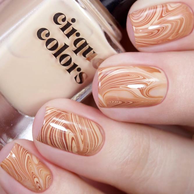 Sweet Colorful Water Marble Nails For Summer Time #marbledesign #nailsart #shortnails