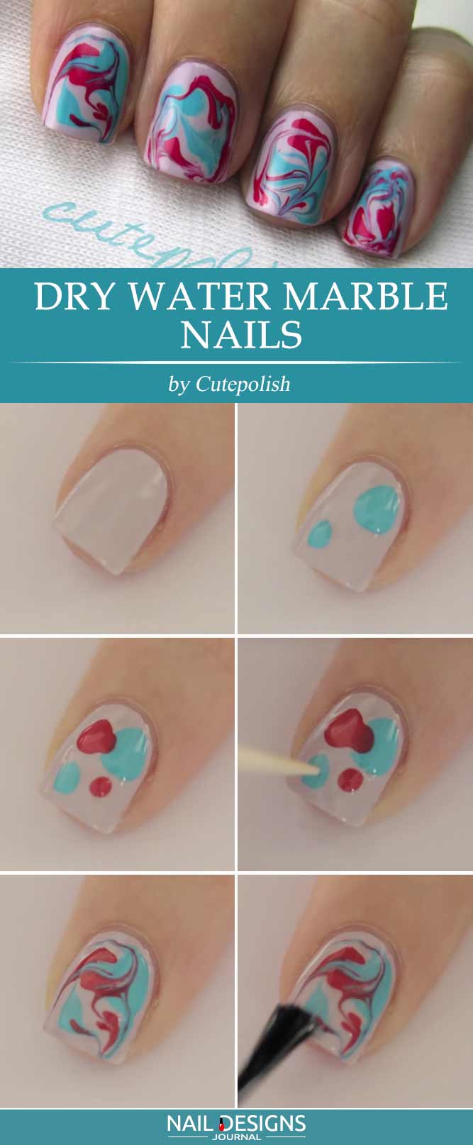 Easy Water Marble Nails without Water picture 1