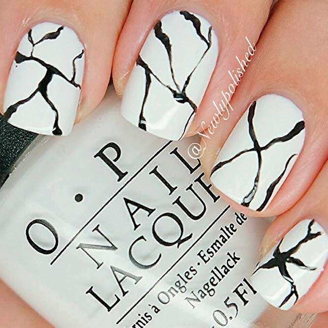 Classic Marble Mani #squovalnails #shortnails