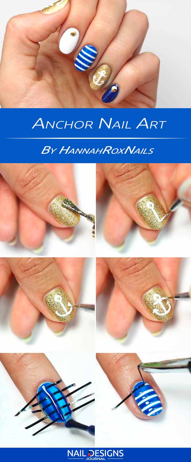 Anchor Nail Art