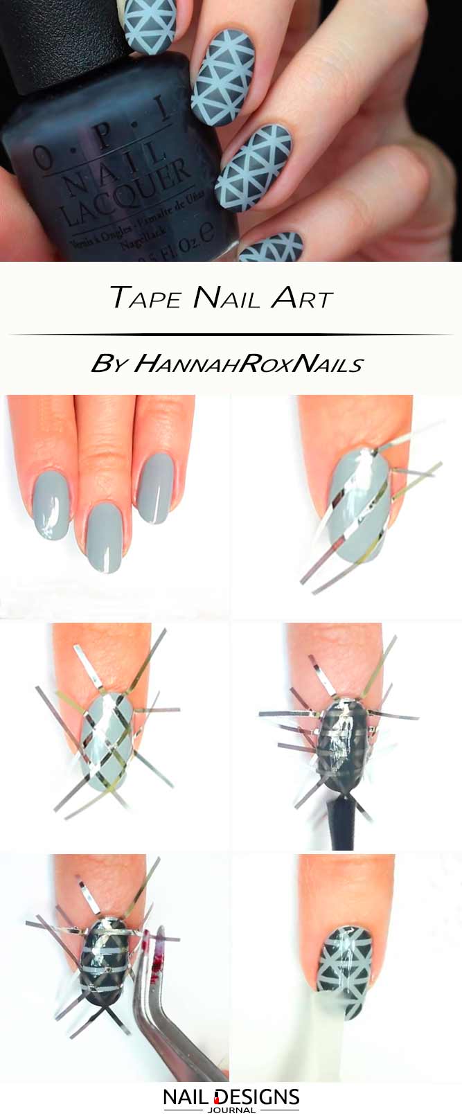 Tape Nail Art
