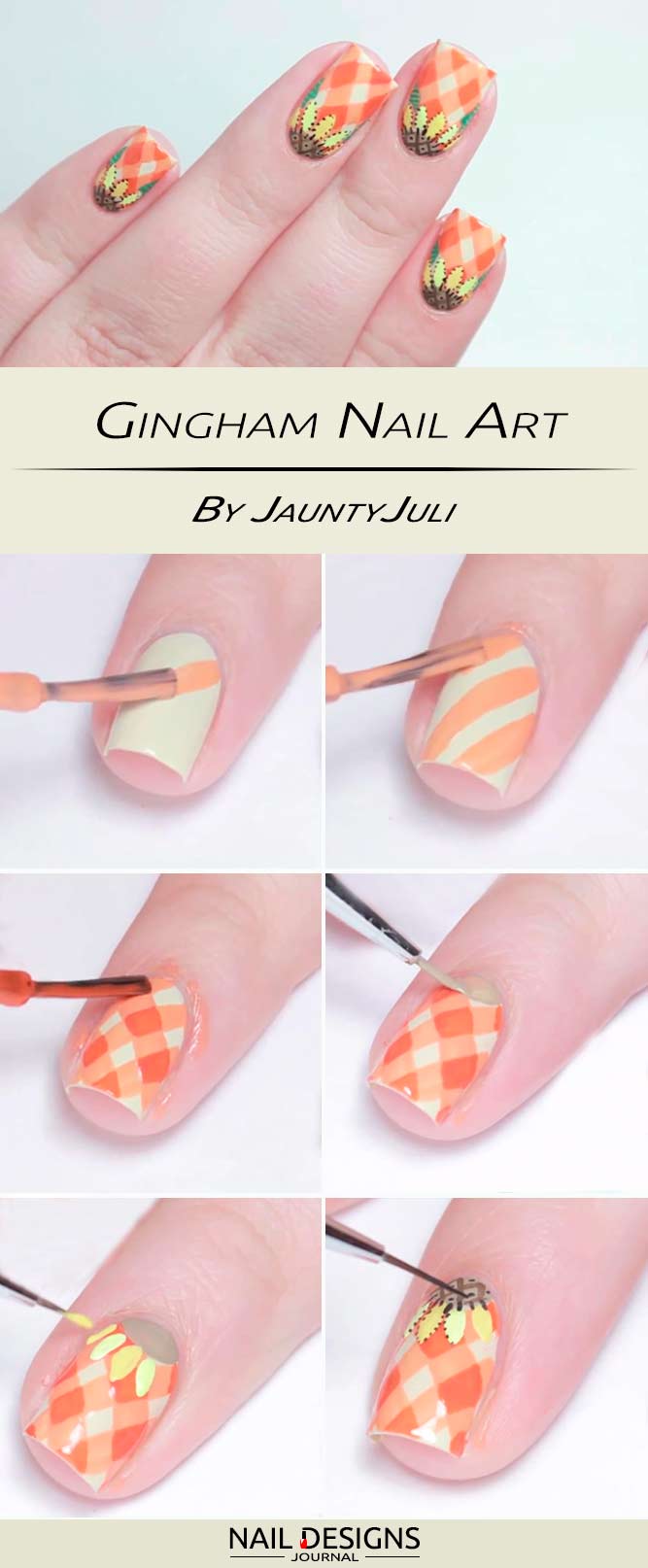 Gingham Nail Art