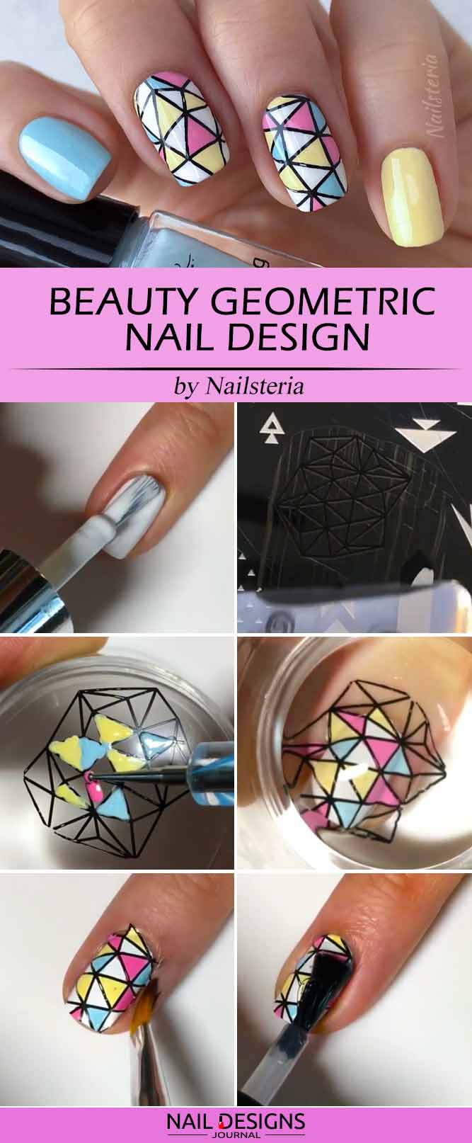 Beauty Geometric Nail Design