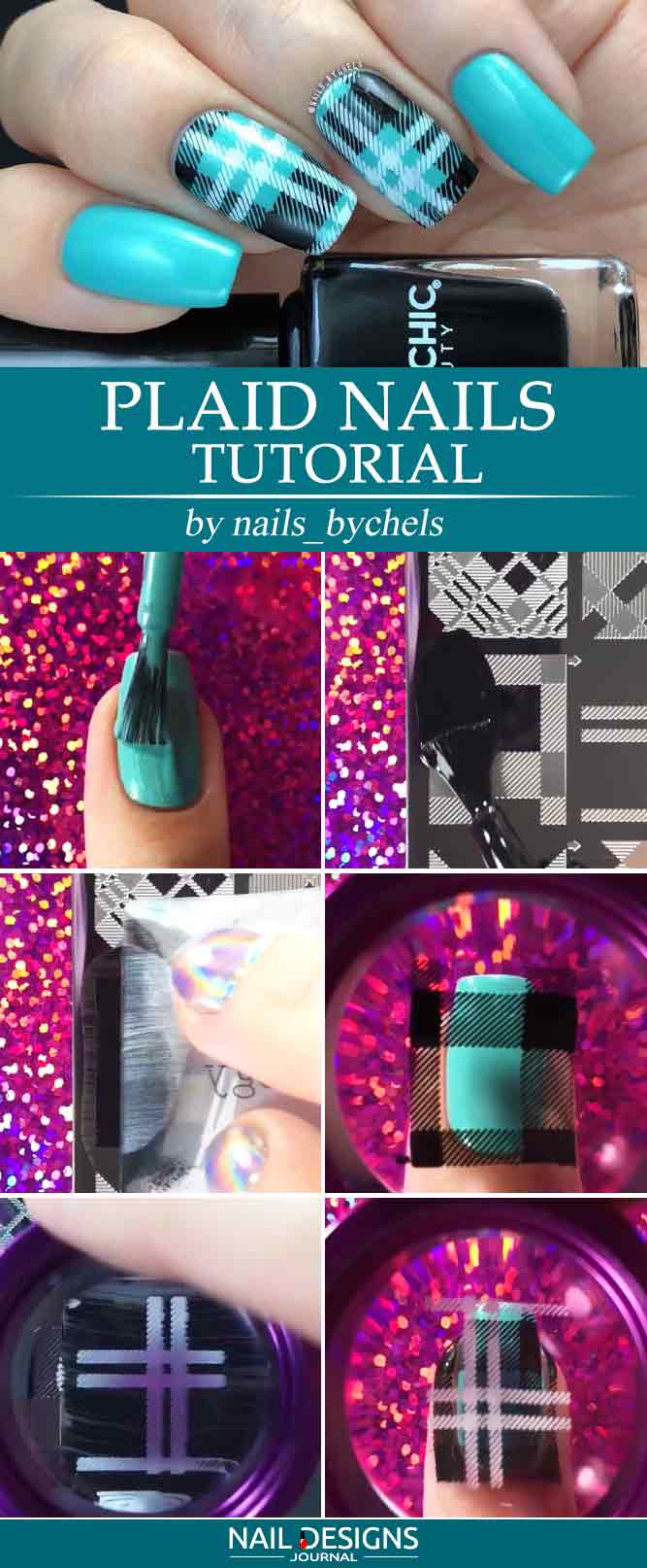 Plaid Nails Tutorial