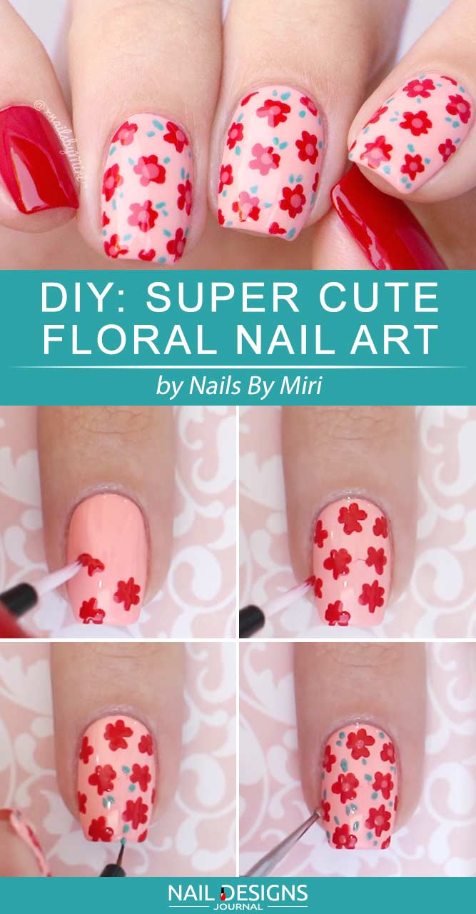 Super Cute Floral Nail Art