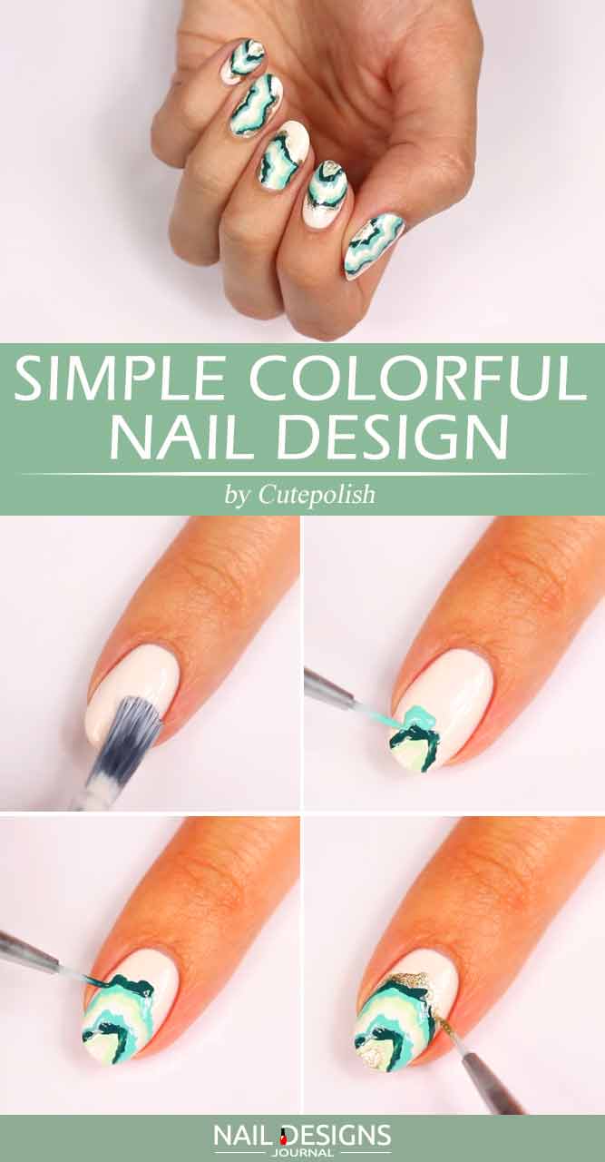 So Simple Colorful Nail Design