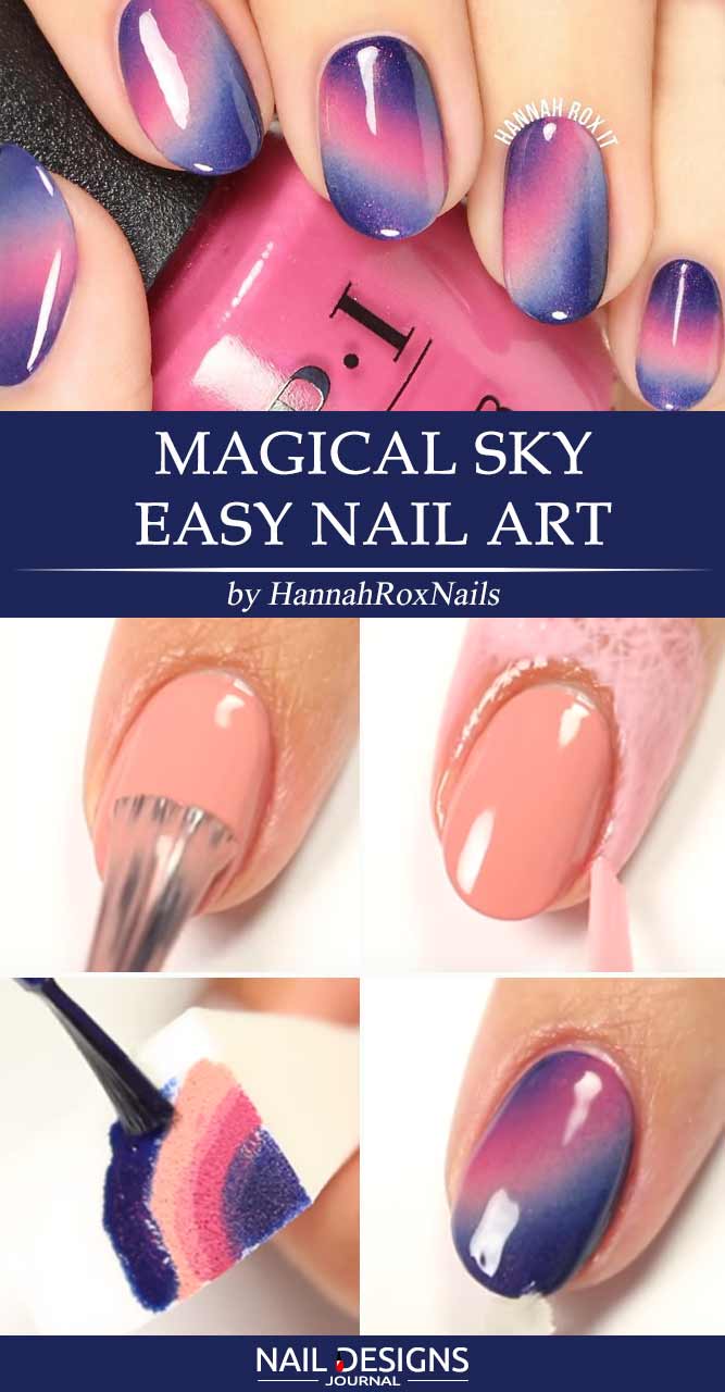 25 Super Easy Nail Designs DIY Tutorials | Nail designs easy diy, Diy nail  designs, Nail art diy easy