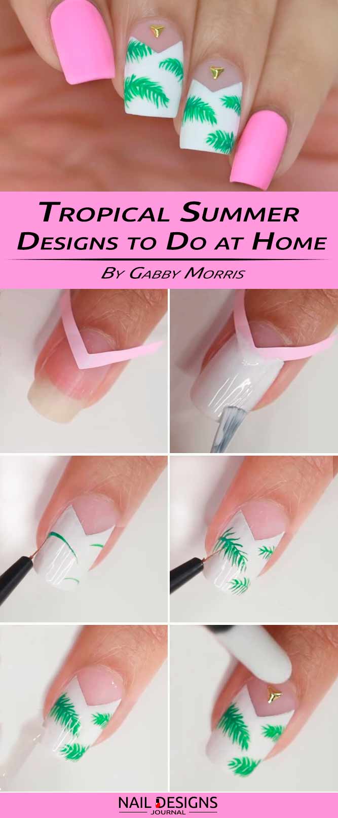 How To Do Nail Designs With Tropical Flowers