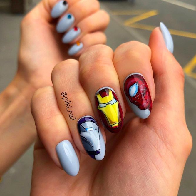 Popular Avengers Nails Art