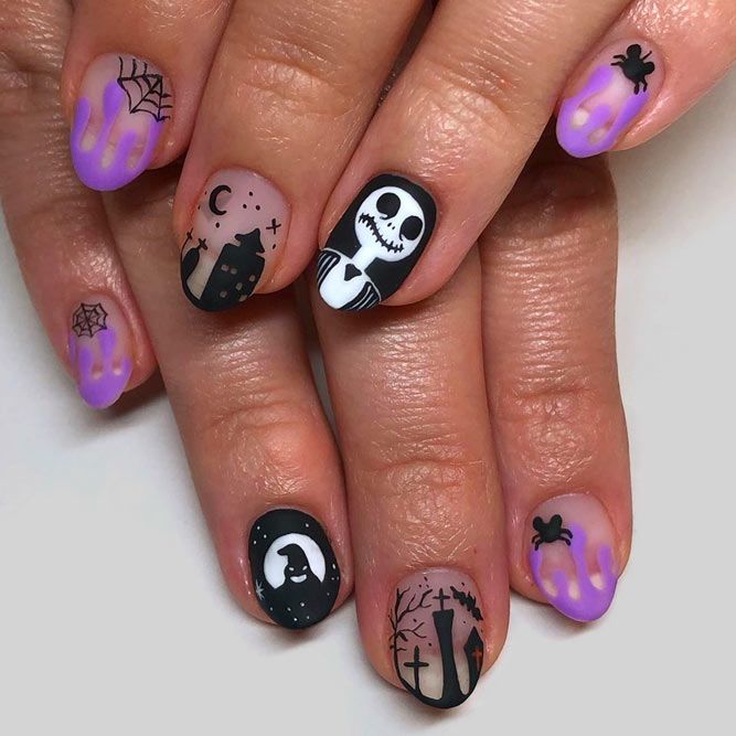 Nightmare Before Christmas Nails