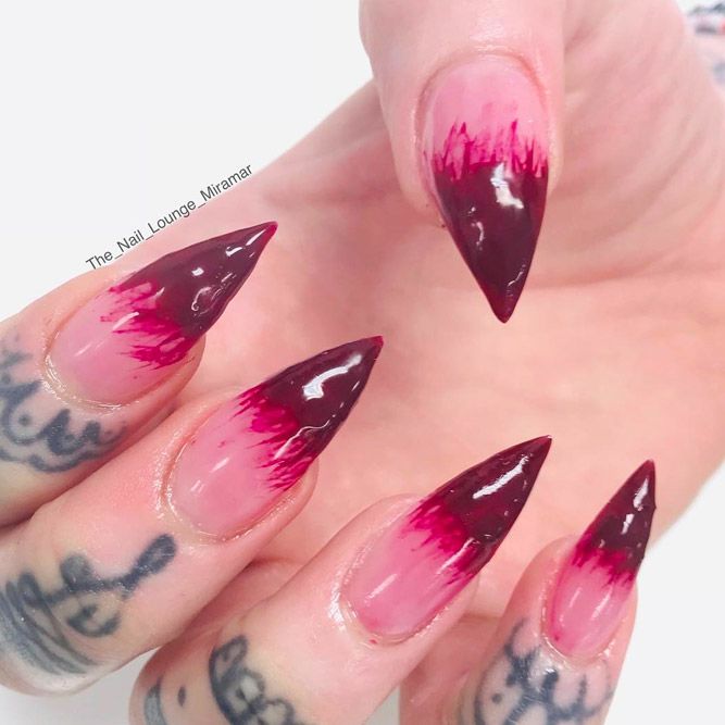 Blood Splashed Nails