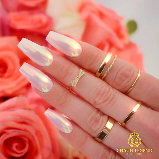 Chrome Coffin Nail Shape picture 1
