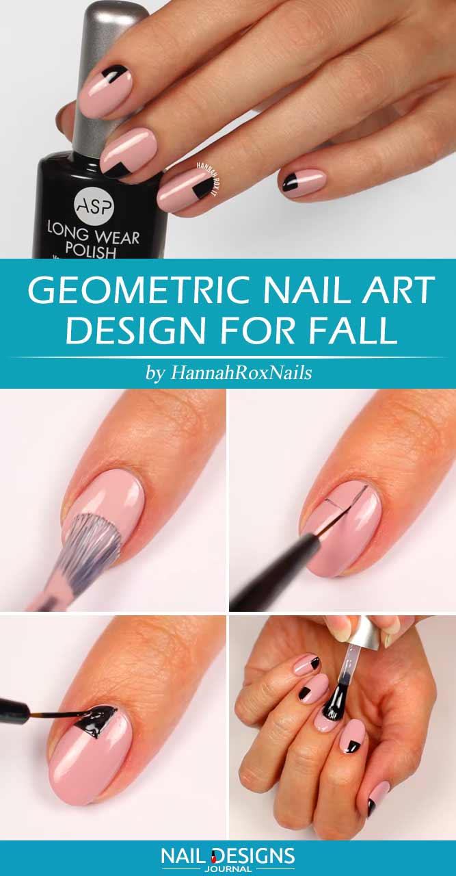 Geometric Nail Art Design For Fall