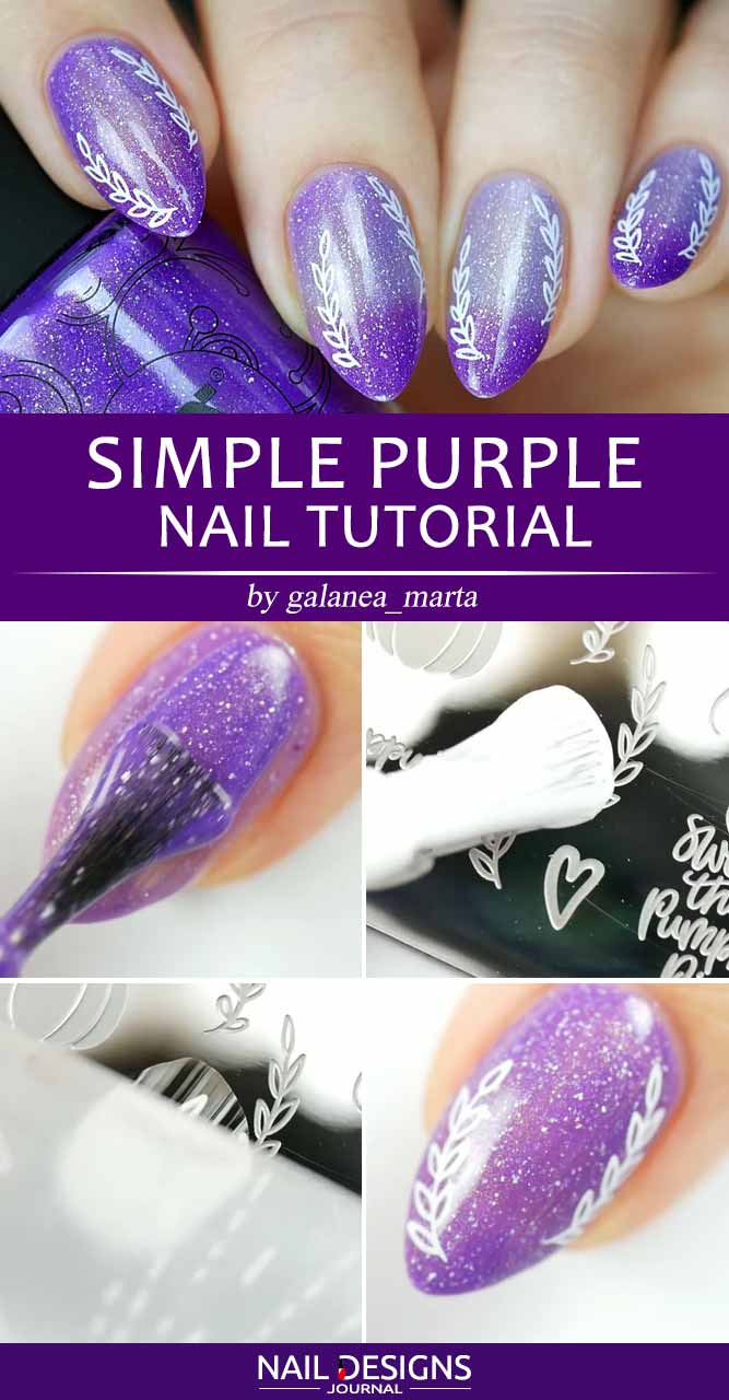 Simple Purple Nail Tutorial
