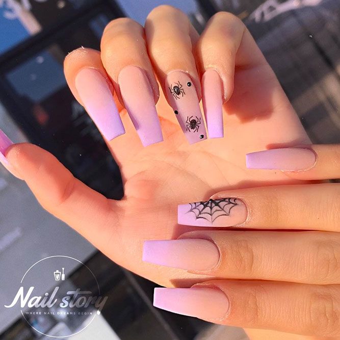 Web and Spiders Ombre Design