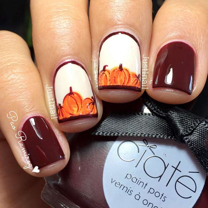 Cute Pumpkins Nail Art picture 1
