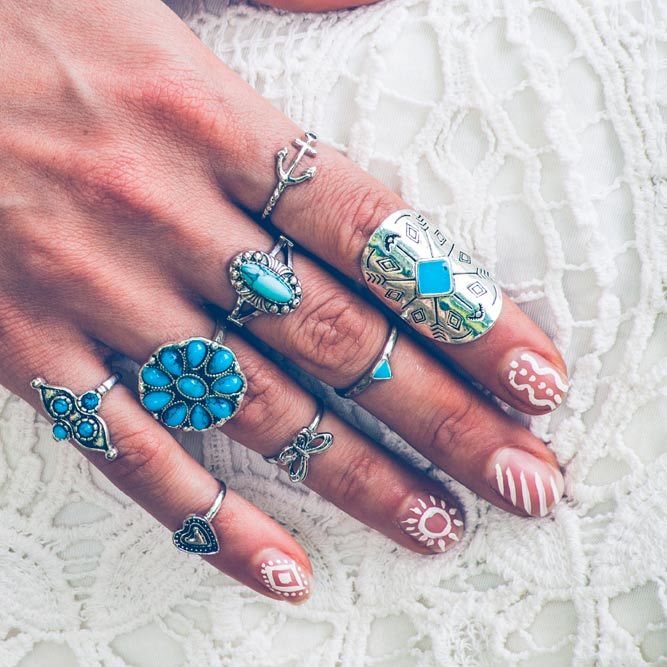 Boho Nails Style for Brides Who Are in Harmony with Themselves