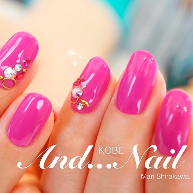 Brave and Stylish Hot Pink Nails picture 3