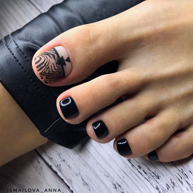 Black Toe Nail Colors To Finish A Stylish Look