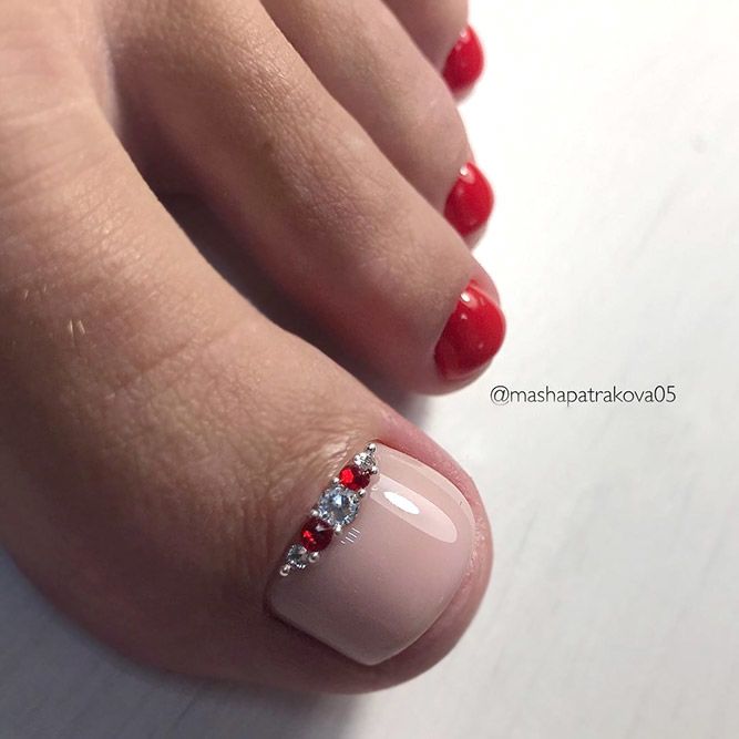 Gorgeous Classic Pedicures In Red