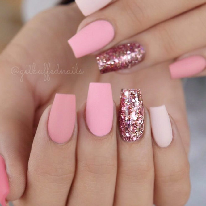 Rose Gold Classy Coffin Nails Short Nail And Manicure Trends