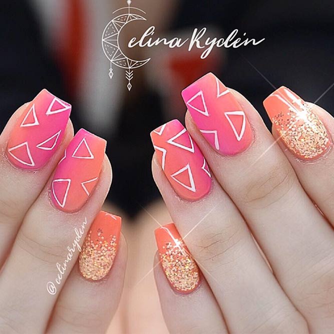 Popular Geometric Design For Your Short Nails