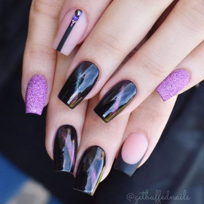 Featured image of post Short Coffin Nail Designs Black : You can make the most of your clear coffin nails by showing them off.