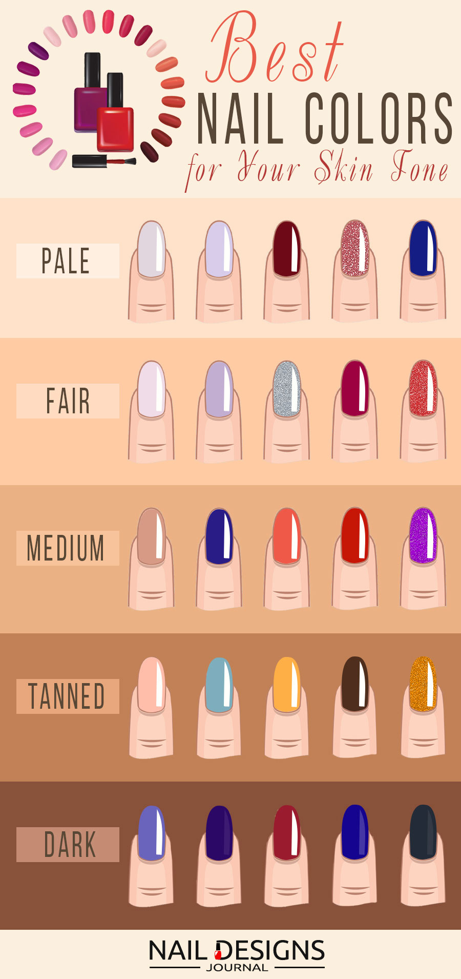 Best Nail Colors For Your Complexion | NailDesignsJournal.com