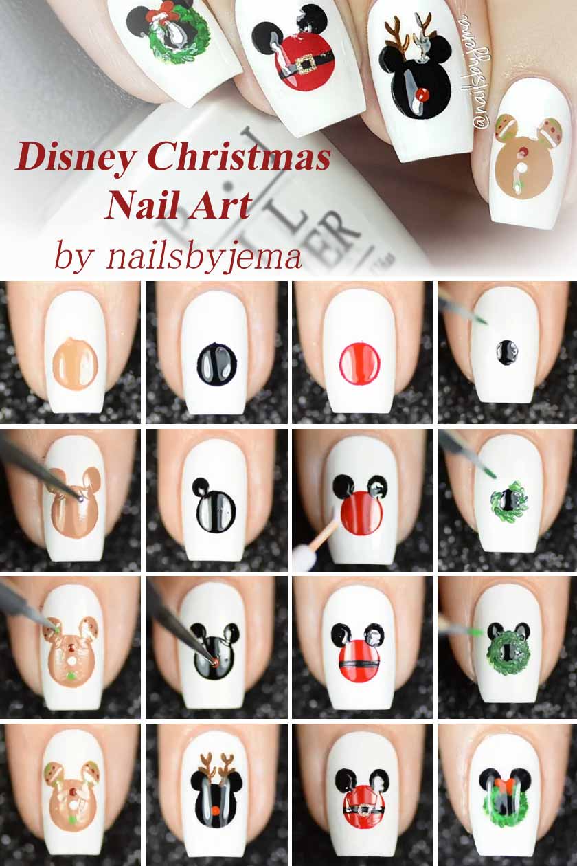 Disney Christmas Nail Art