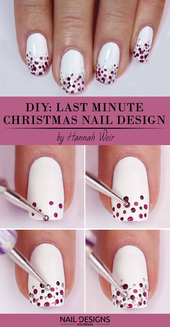 Last Minute Christmas Nail Art