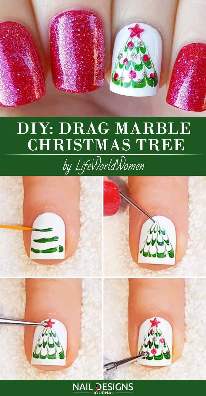 Mesmerizing Drag Marble Christmas Tree