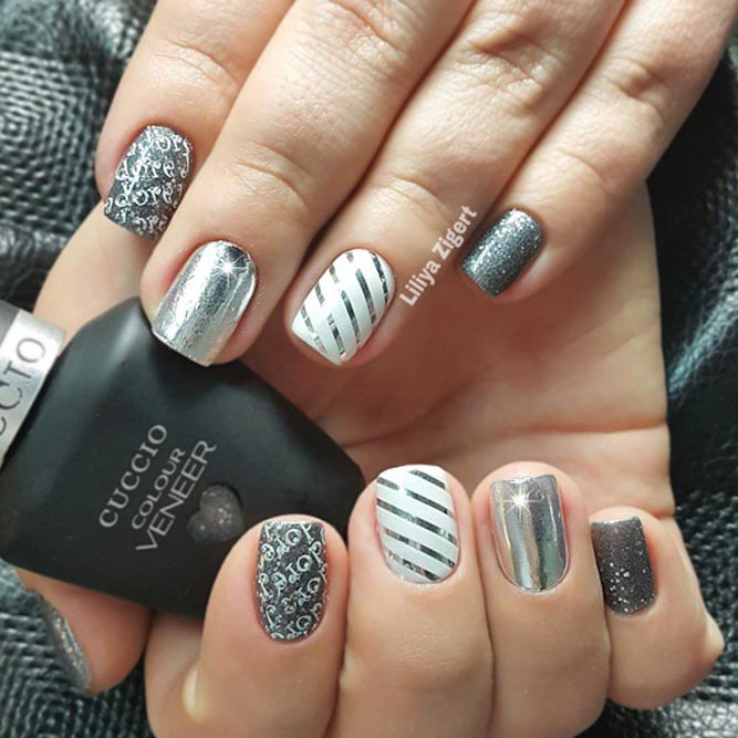 Cool and Simple Striped Nail Design picture 3