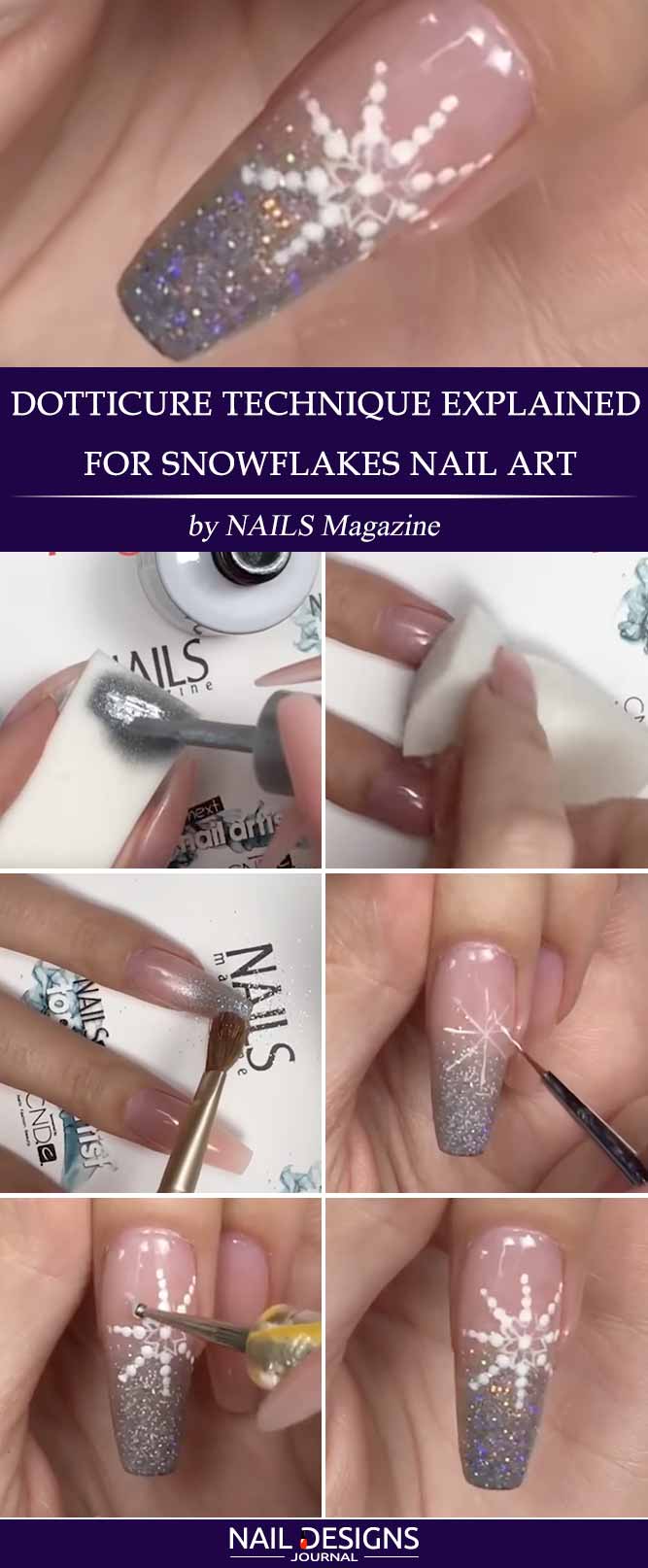 Dotticure Technique Explained for Snowflakes Nail Art