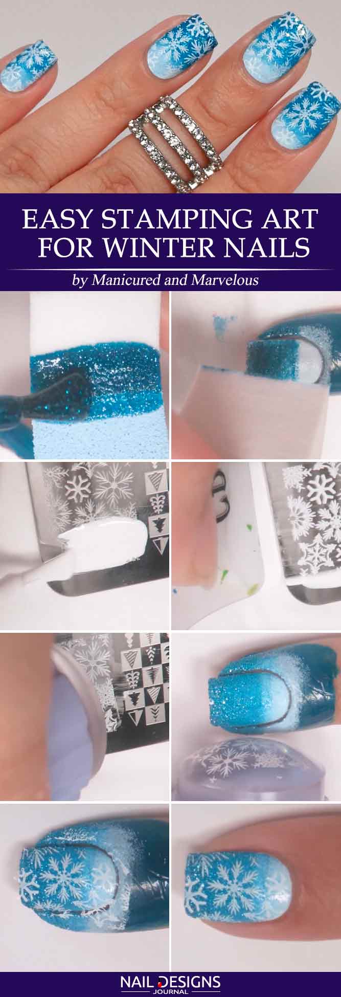 Easy Stamping Art For Winter Nails