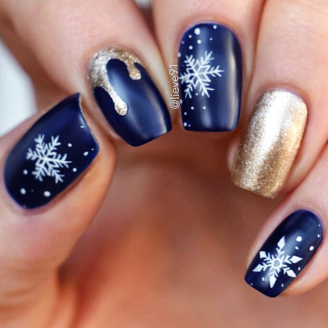 winter nails pinterest