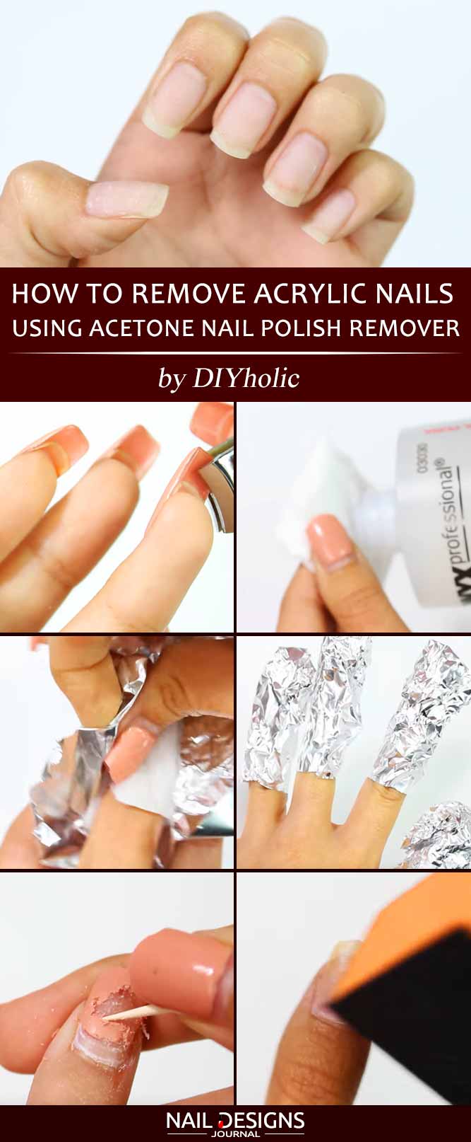 How To Remove Acrylic Nails Using Acetone Nail Polish Remover