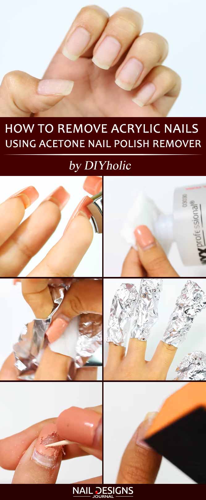 How To Take Acrylic Nails Off At Home Without Acetone