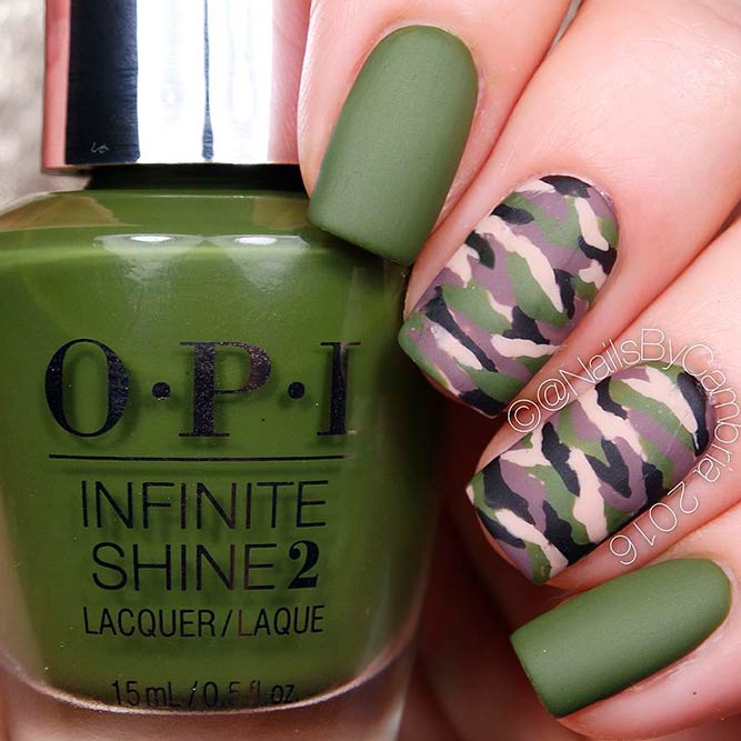Cool Ideas For Short Camo Nails picture 2